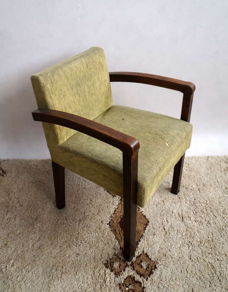 Set of Four Armchairs by Gauthier Poinsignon In Fair Condition For Sale In Brooklyn, NY