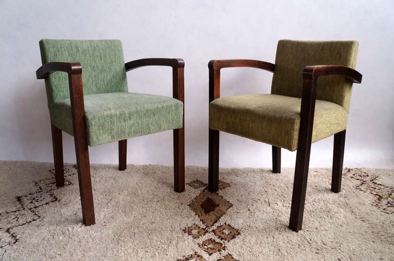 Mid-20th Century Set of Four Armchairs by Gauthier Poinsignon For Sale