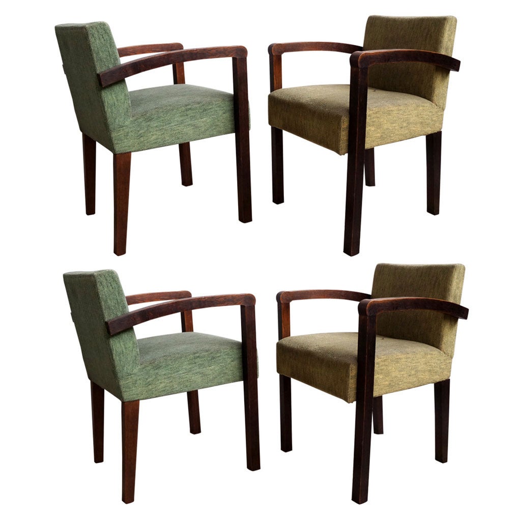 Set of Four Armchairs by Gauthier Poinsignon For Sale