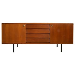 Retro 1950s Cabinet with Brass Handles