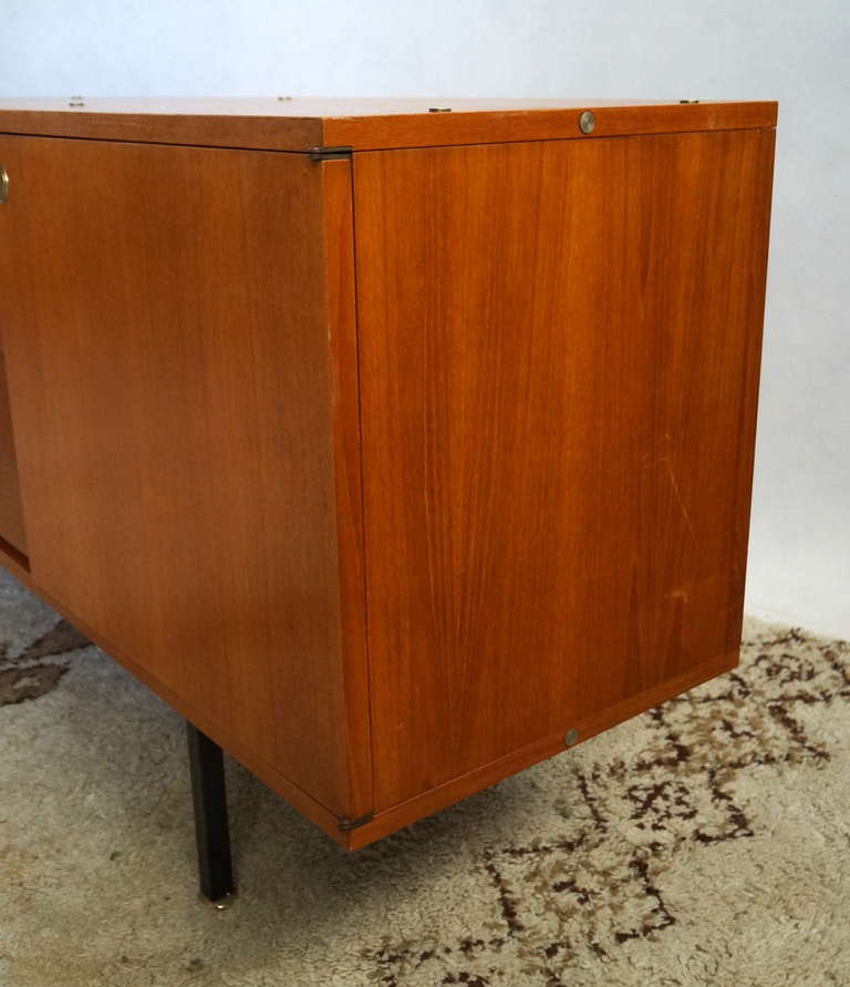 1950s Cabinet with Brass Handles by Louis Paolozzi For Sale 1