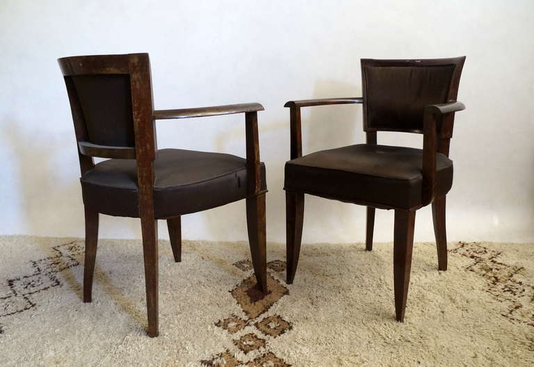 French Pair of 1930s Bridge Chairs For Sale