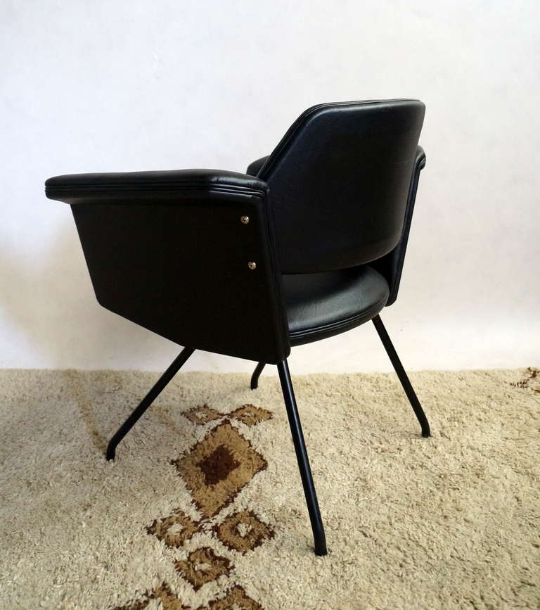Joseph André Motte Armchair In Fair Condition For Sale In Brooklyn, NY