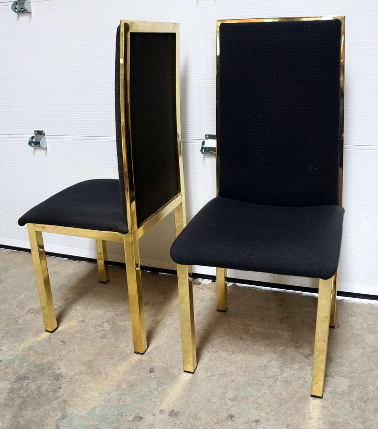 Set of Six Dining Chairs, circa 1970s In Fair Condition In Brooklyn, NY