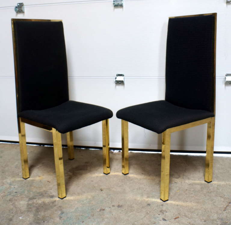 French Set of Six Dining Chairs, circa 1970s