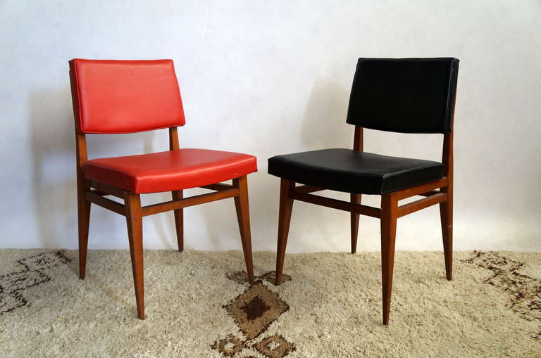Mid-Century Modern Set of Ten Chairs, 1950s For Sale