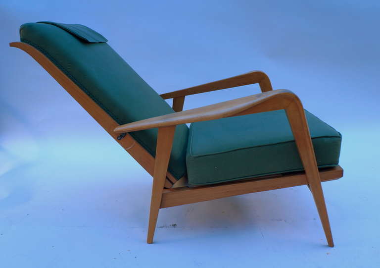 Mid-20th Century Pair of Reclining Armchairs by Etienne Henri Martin