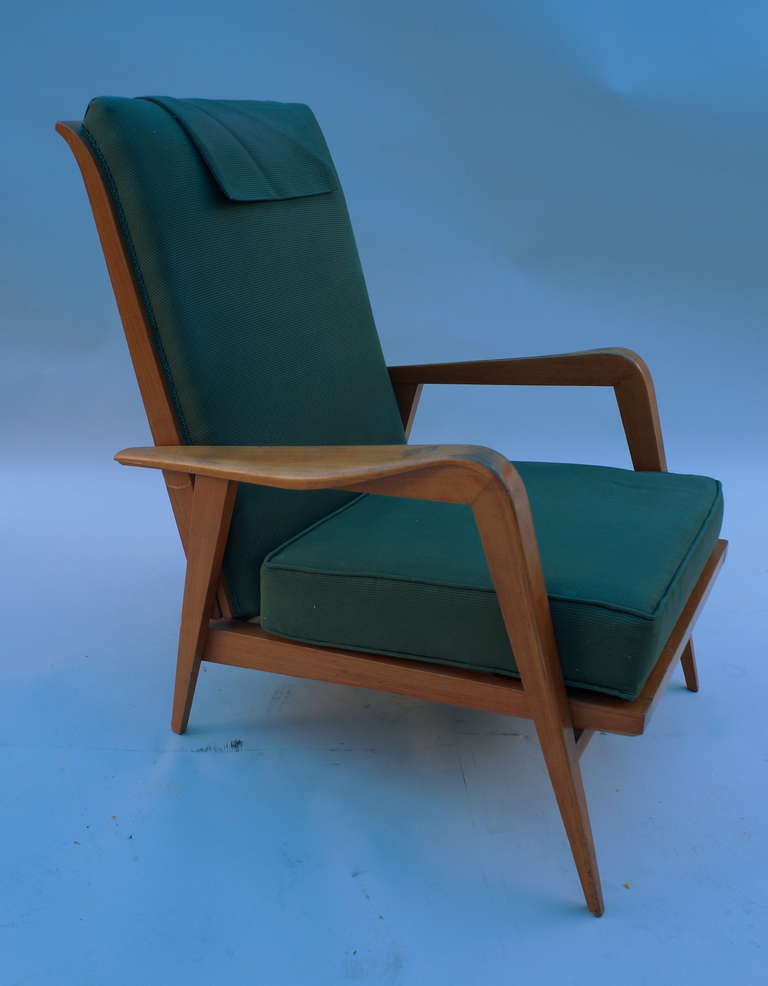 Pair of reclining armchairs by Etienne Henri Martin.
Original condition.