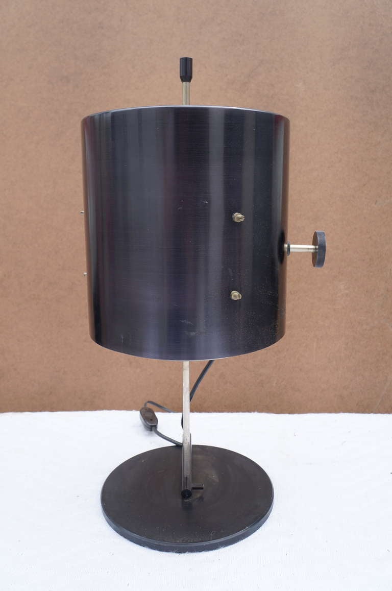 French Adjustable Black Table Lamp For Sale