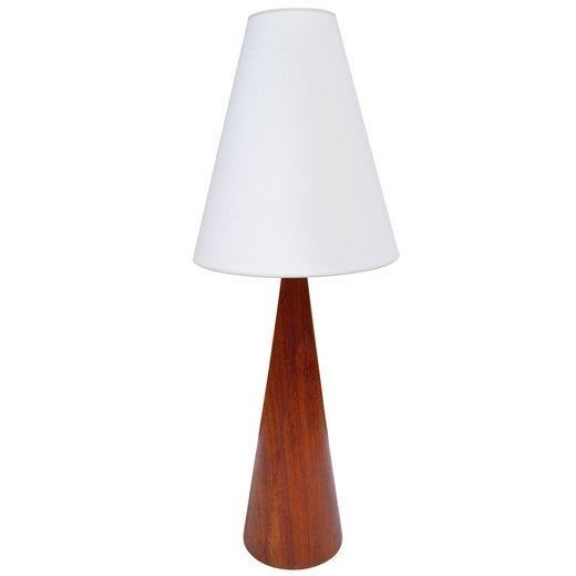 Wood Cone Shaped Table Lamp For At, Tall Slim Table Lights