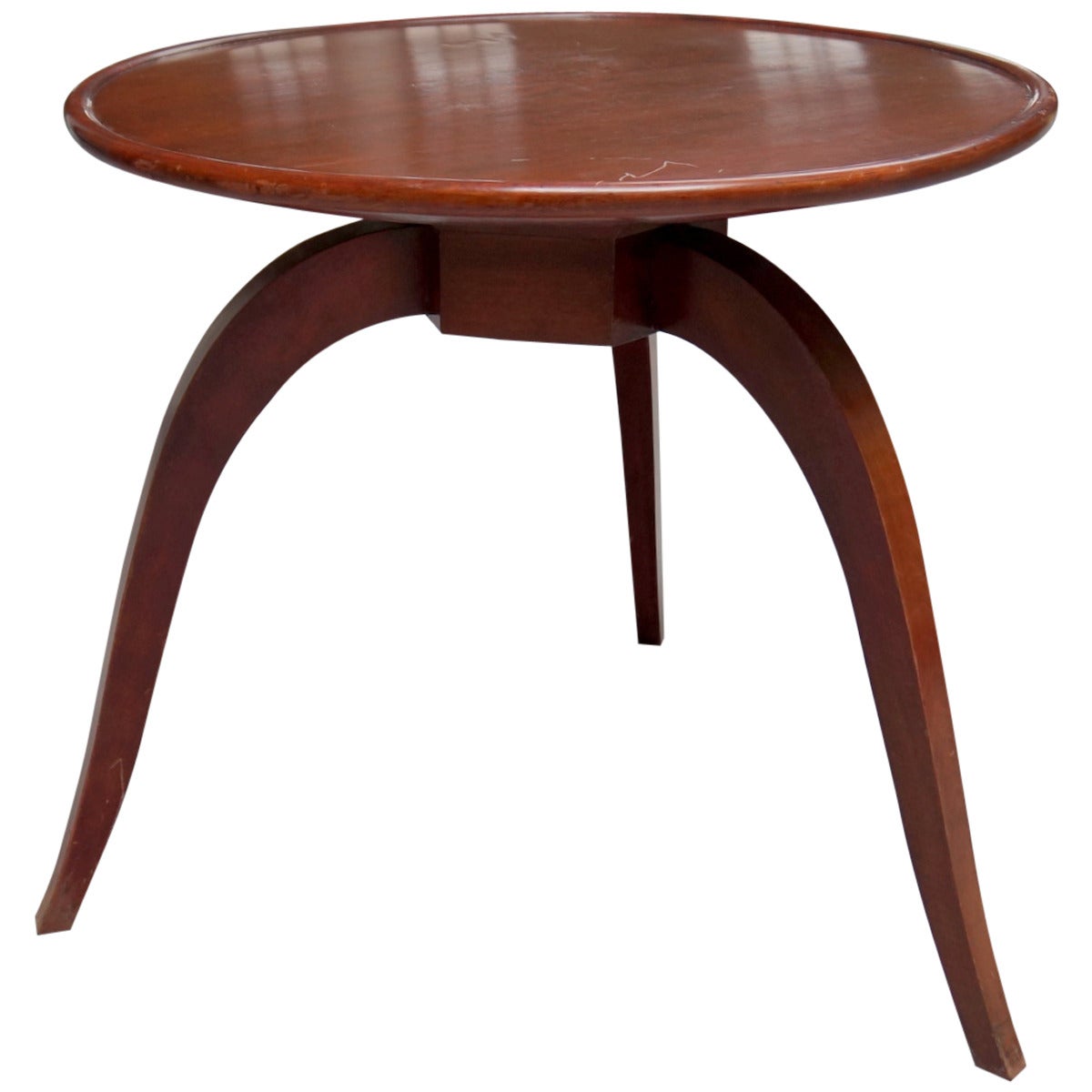 Mahogany Art Deco Gueridon in the Manner of Porteneuve For Sale