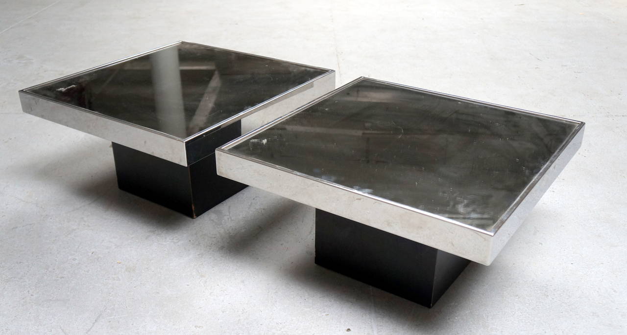 Pair of mirrored end tables from the 1970's
Located in NY.
Original condition.