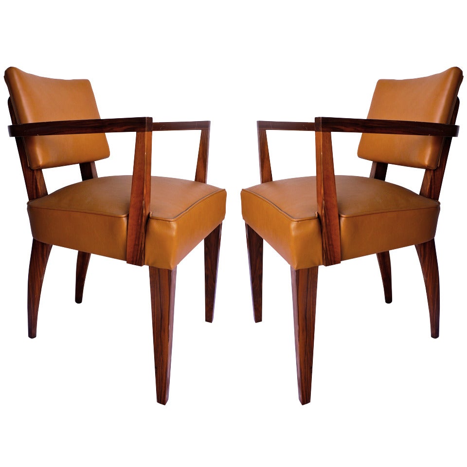 Pair of Mahogany Bridge Chairs