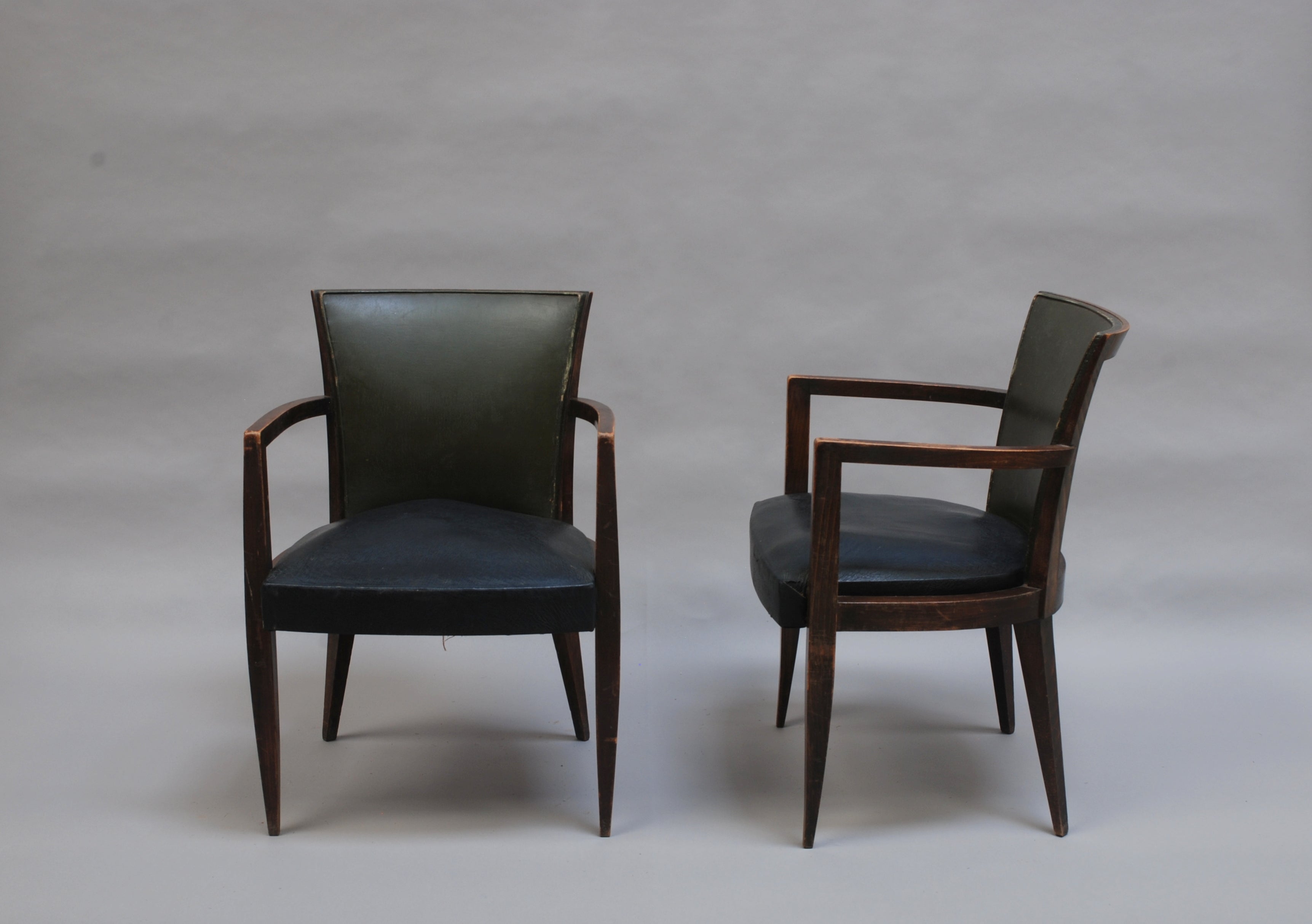 Set of 6 French Art Deco "Bridge" Chairs