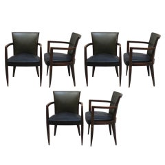 Set of 6 French Art Deco "Bridge" Chairs