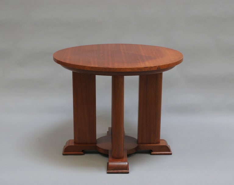 A Fine French Art Deco Mahogany Side Table For Sale 3