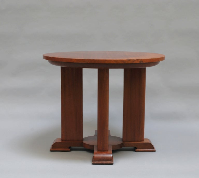 A Fine French Art Deco Mahogany Side Table For Sale