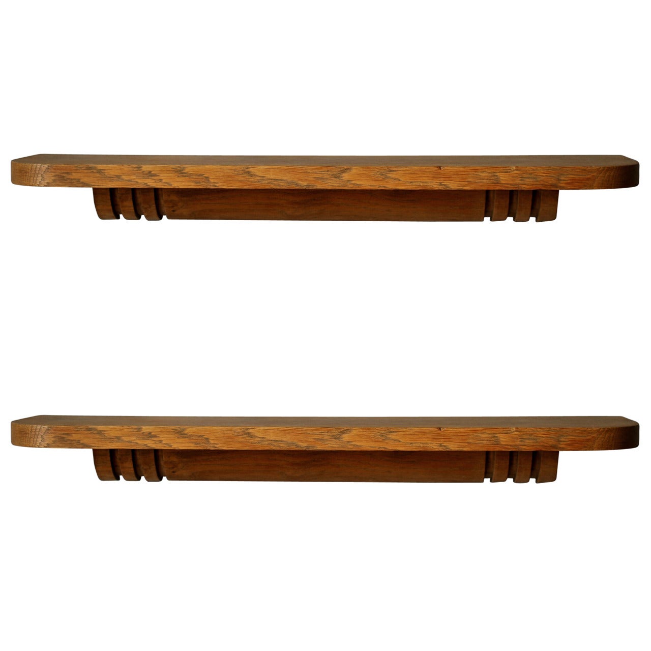 Two French Art Deco Floating Shelves by Dudouyt