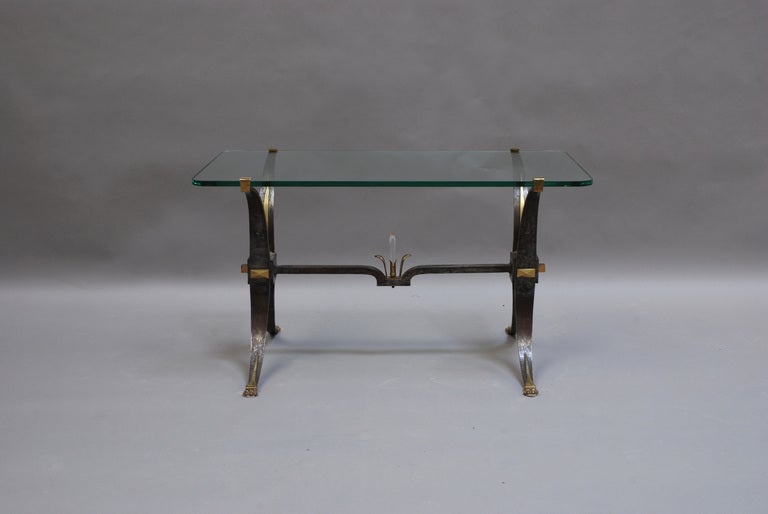 wrought iron end tables with glass tops