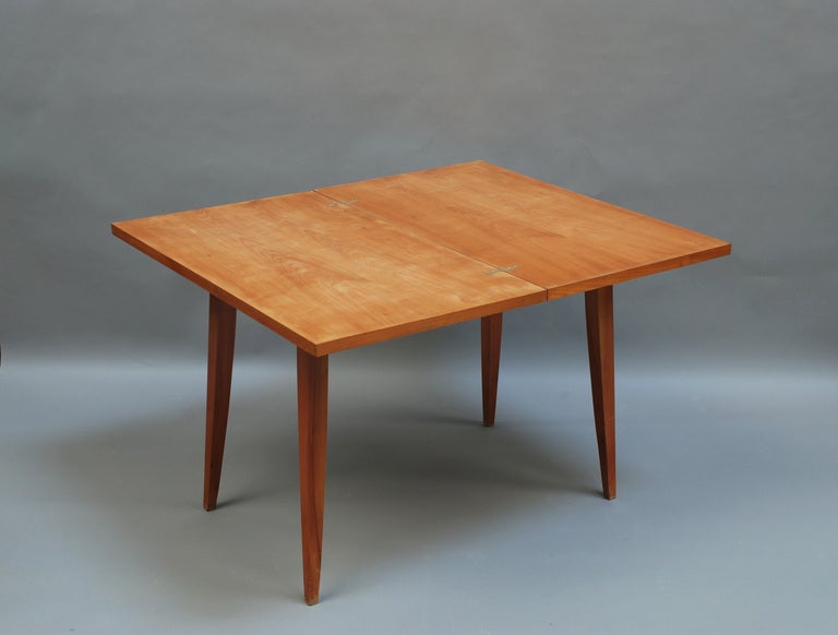 French 1950s Folding Table by Roger Landault In Good Condition In Long Island City, NY