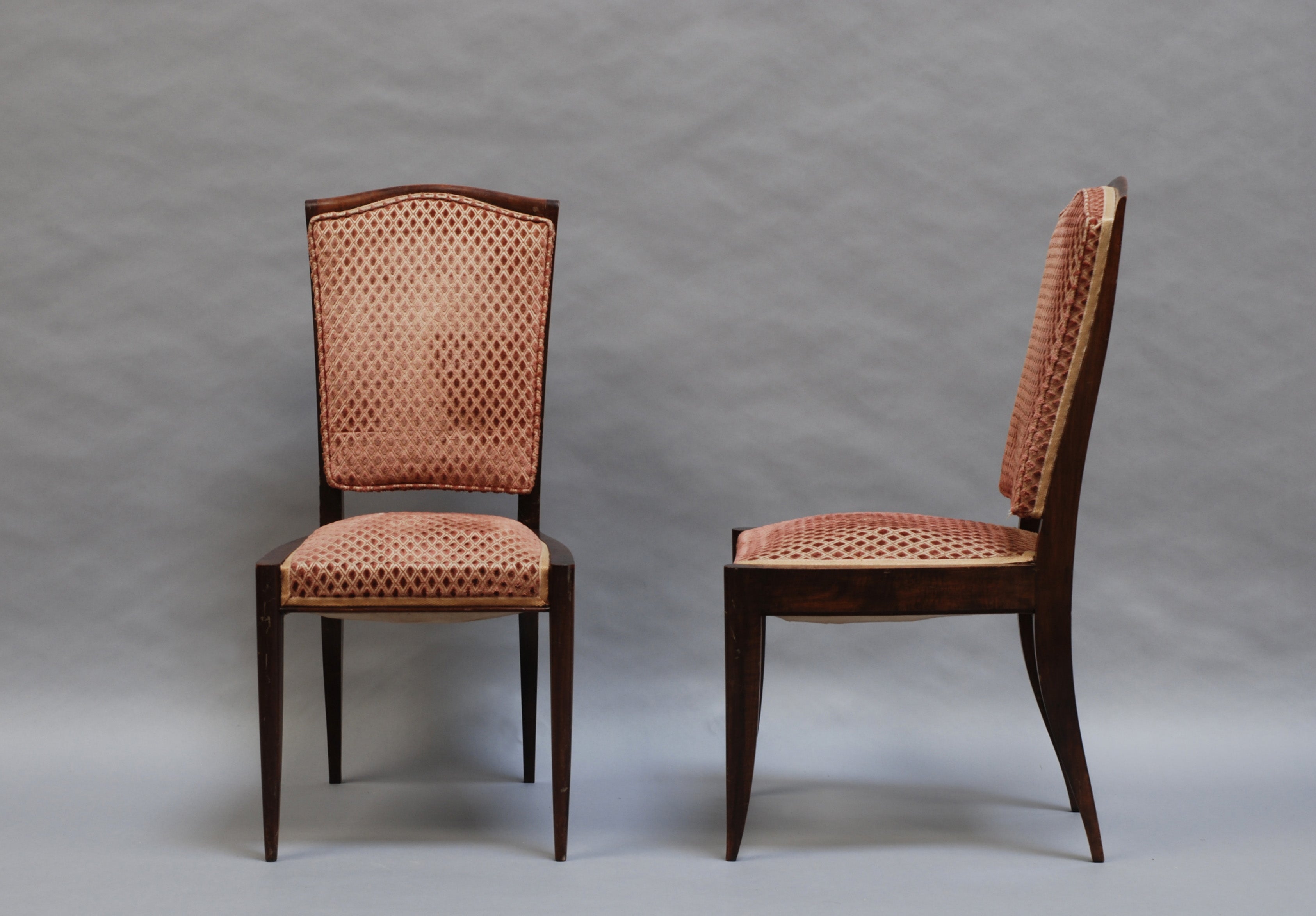 Set of Eight French Art Deco Chairs by Dominique