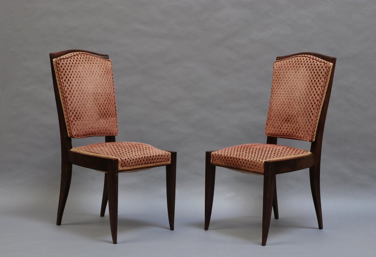 Set of Eight French Art Deco Chairs by Dominique 3