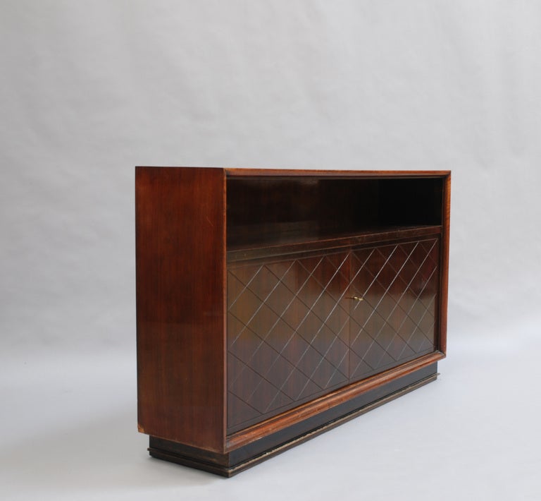 Mid-20th Century 2 Fine French Art Deco Rosewood Credenza by Jean Pascaud For Sale