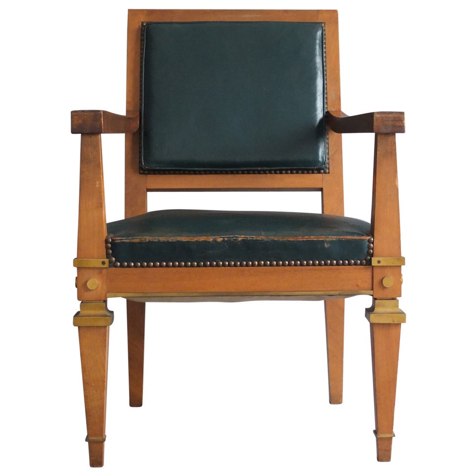 French Art Deco Desk Chair Attributed to Arbus