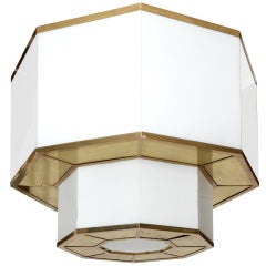 Large Flush Mount Chandelier By Jean Perzel