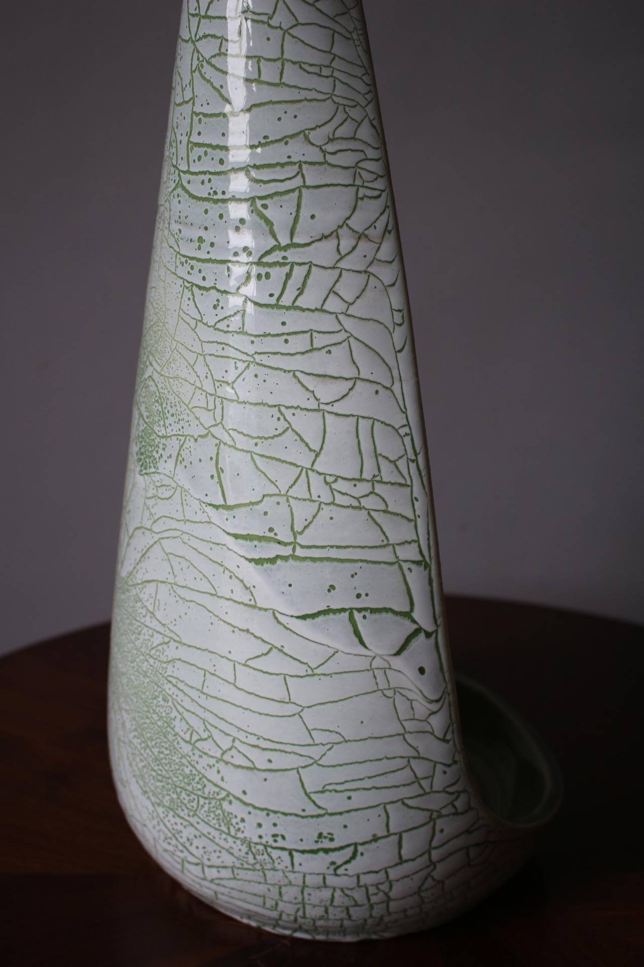 Ceramic A Fine Large French 1960's Table Lamp Base by Accolay For Sale