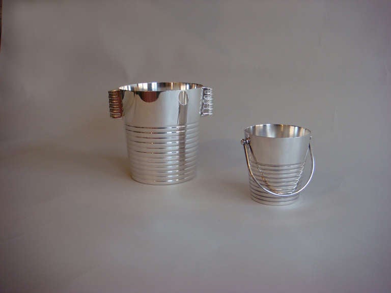 French Art Deco silver plated 