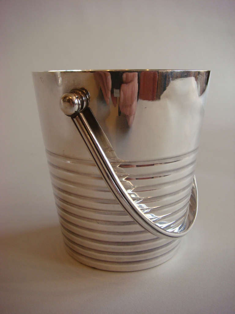 French Silver Plated Champagne and Ice Buckets by Luc Lanel for Christofle
