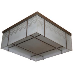 Ein feiner französischer modernistischer Flush Mount, zugeschrieben von Perzel