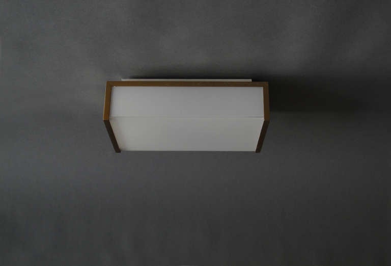 French Small Rectangular Flush Mount by Jean Perzel