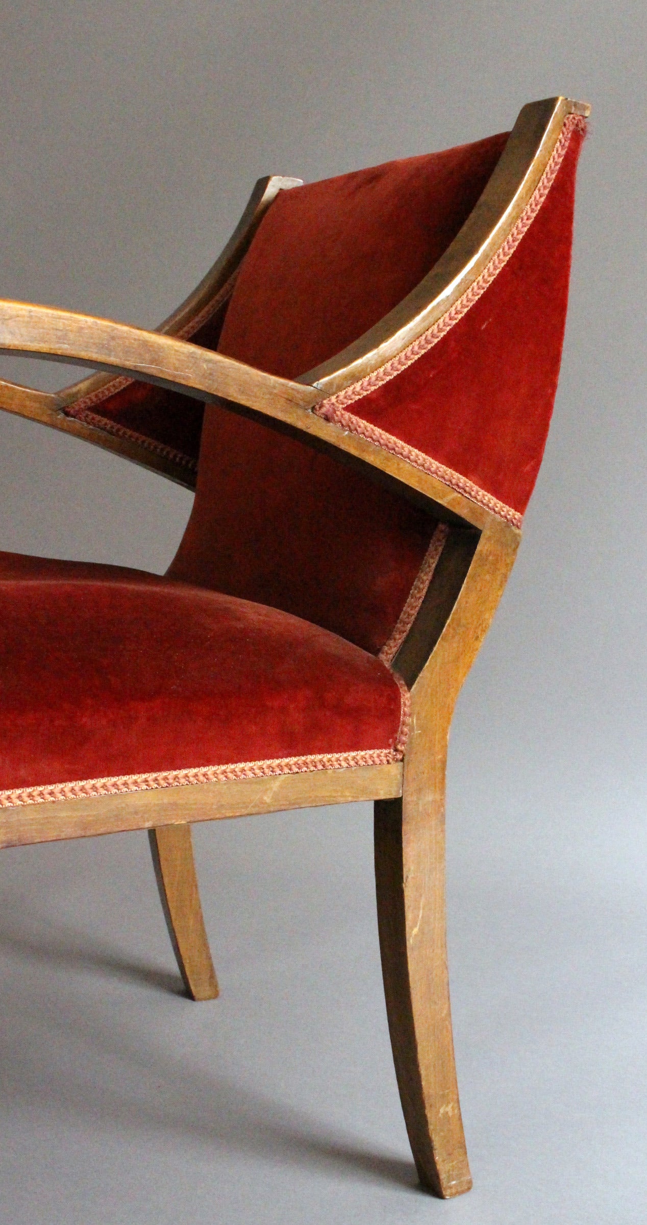 A pair of Unusual French Art Deco Bridge Armchairs 3