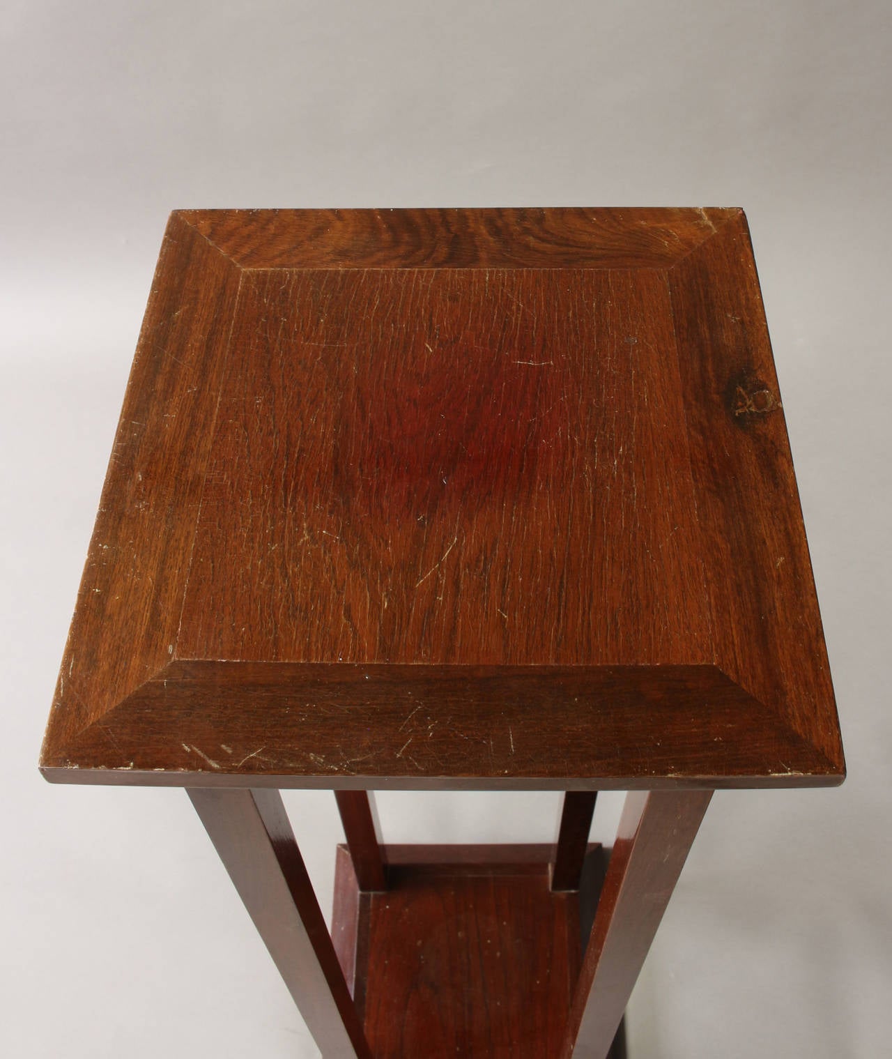 Fine French Art Deco Mahogany and Palisander Pedestal In Good Condition For Sale In Long Island City, NY