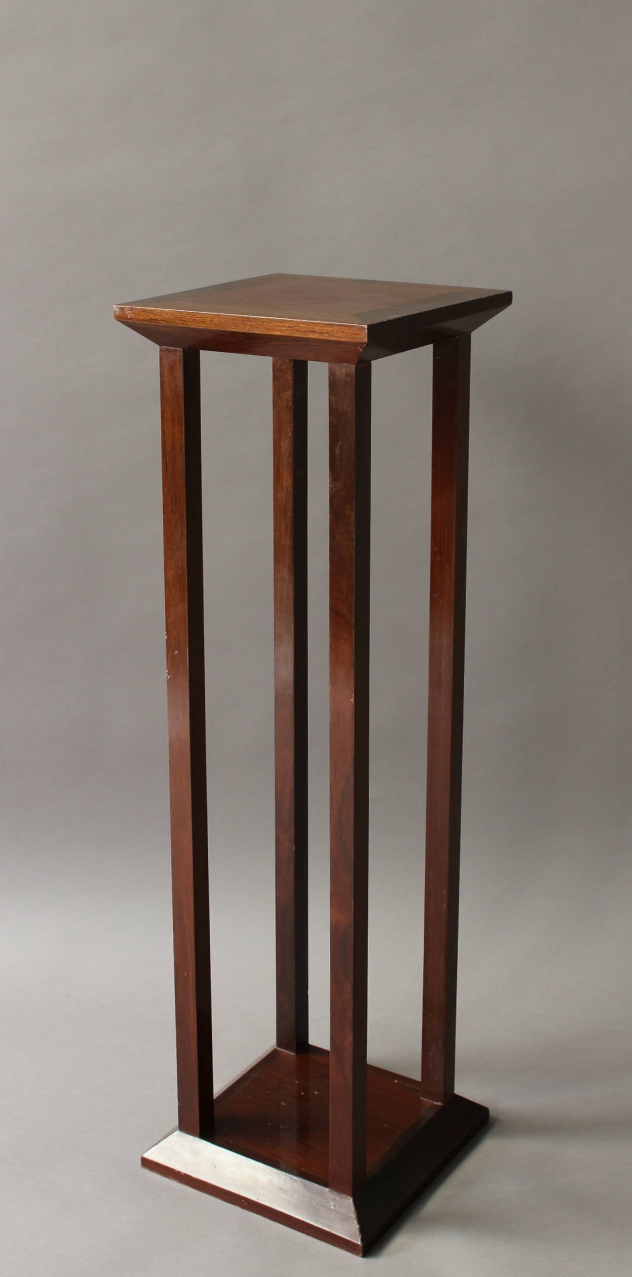Fine French Art Deco Mahogany and Palisander Pedestal For Sale 2