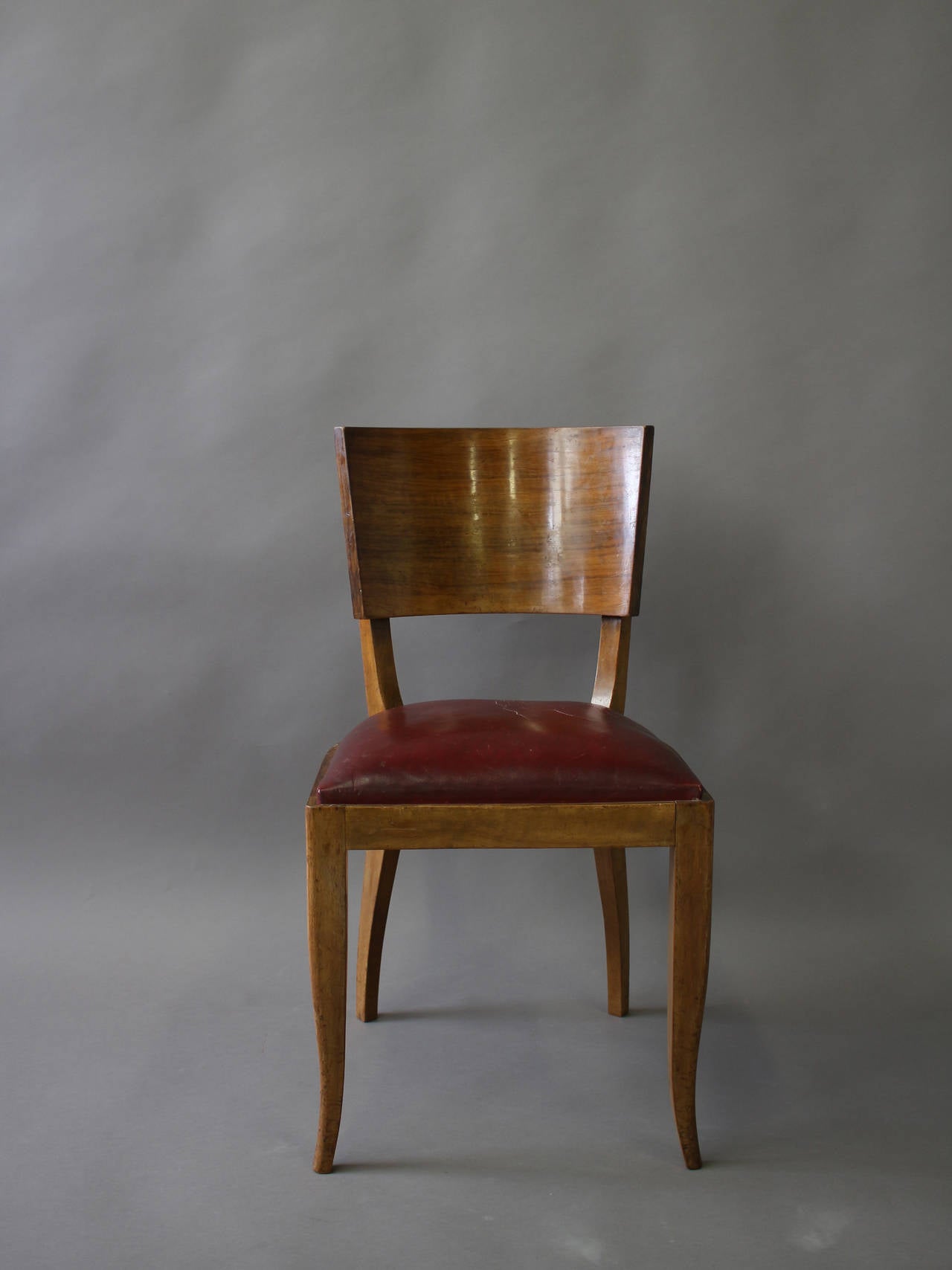 Set of Six Side and Two-Arm, French Art Deco Chairs