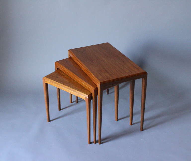 Set of Danish Nesting Tables by Johannes Andersen 5