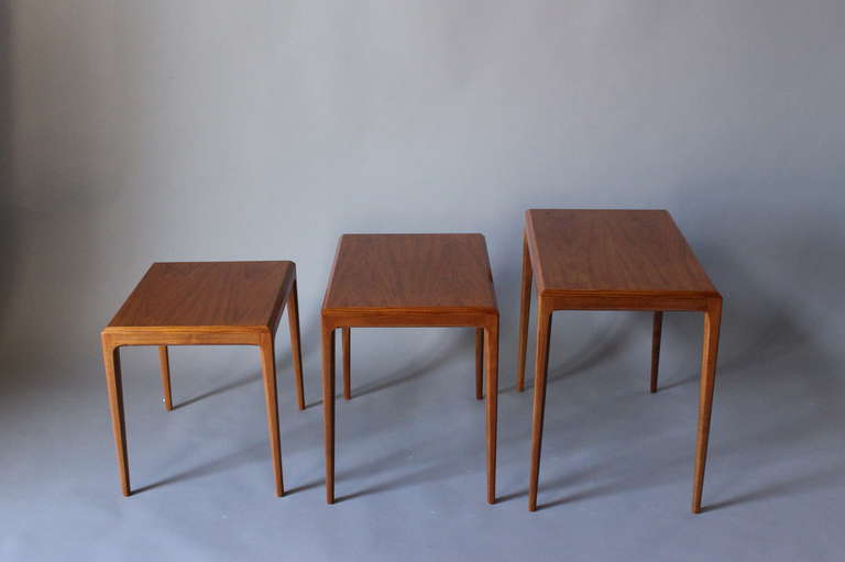Set of Danish Nesting Tables by Johannes Andersen 1