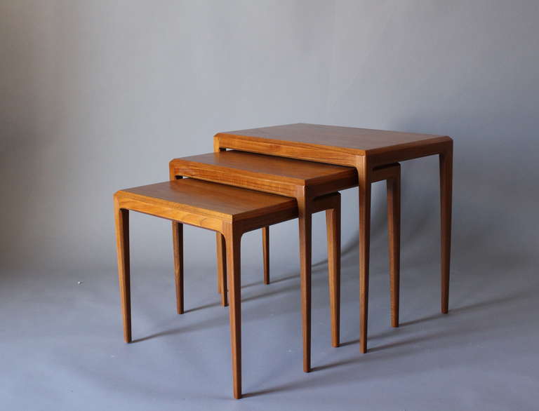 20th Century Set of Danish Nesting Tables by Johannes Andersen
