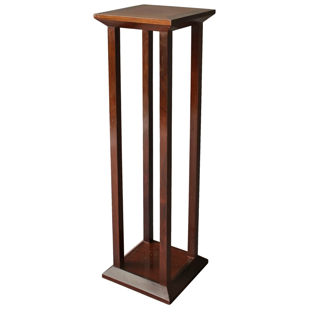 Fine French Art Deco Mahogany and Palisander Pedestal For Sale