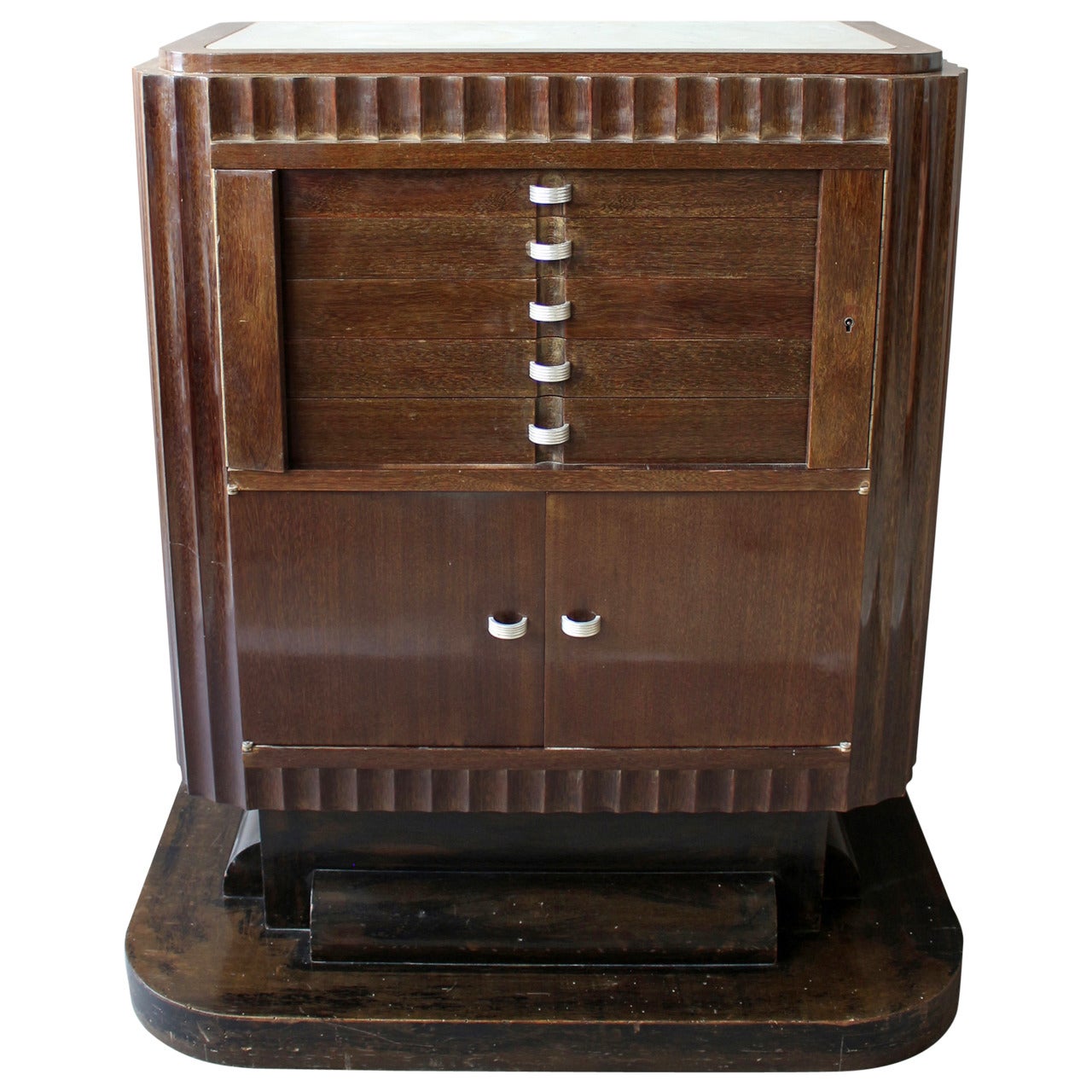 A Fine French Art Deco Silverware Cabinet by Christian Krass For Sale