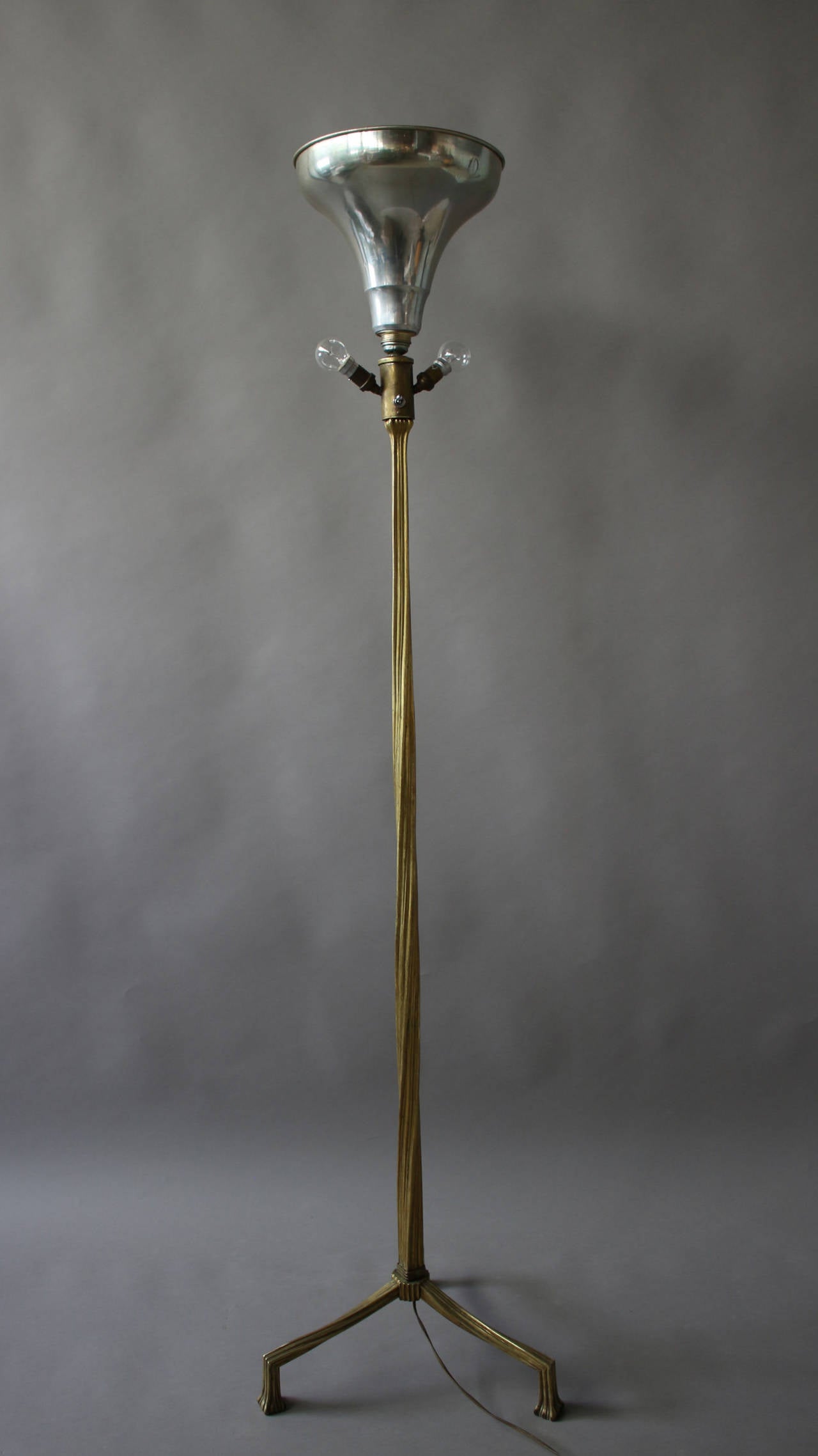 Fine French Art Deco Bronze Floor Lamp 5
