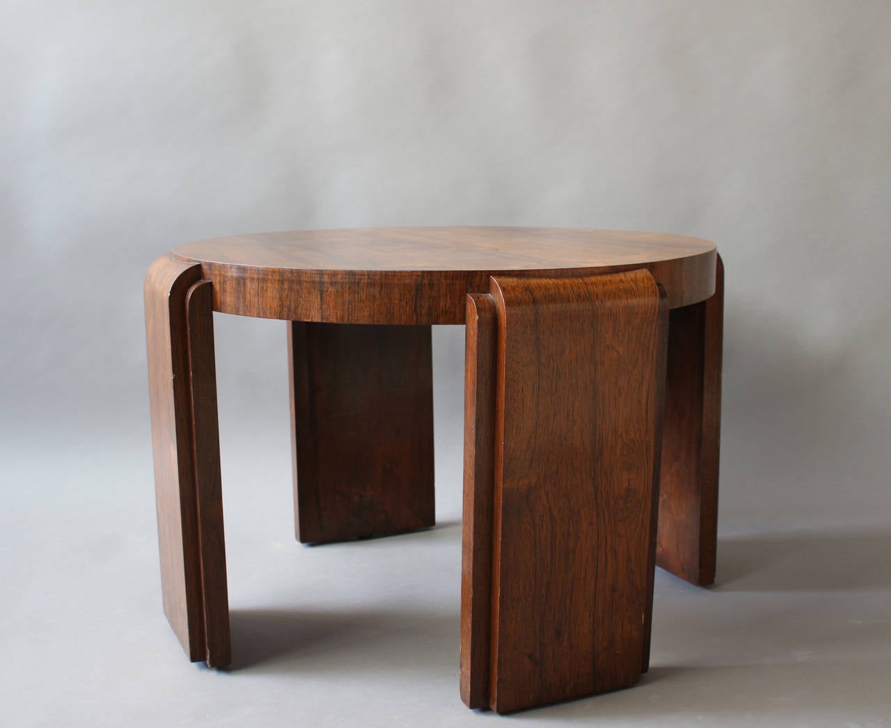 French Art Deco Rosewood Gueridon In Good Condition In Long Island City, NY