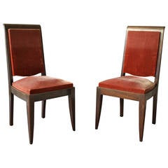 Pair of French Art Deco Chairs by Gaston Poisson