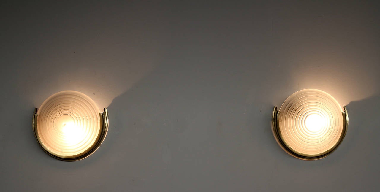 Pair of French Art Deco Sconces by Georges Leleu 1