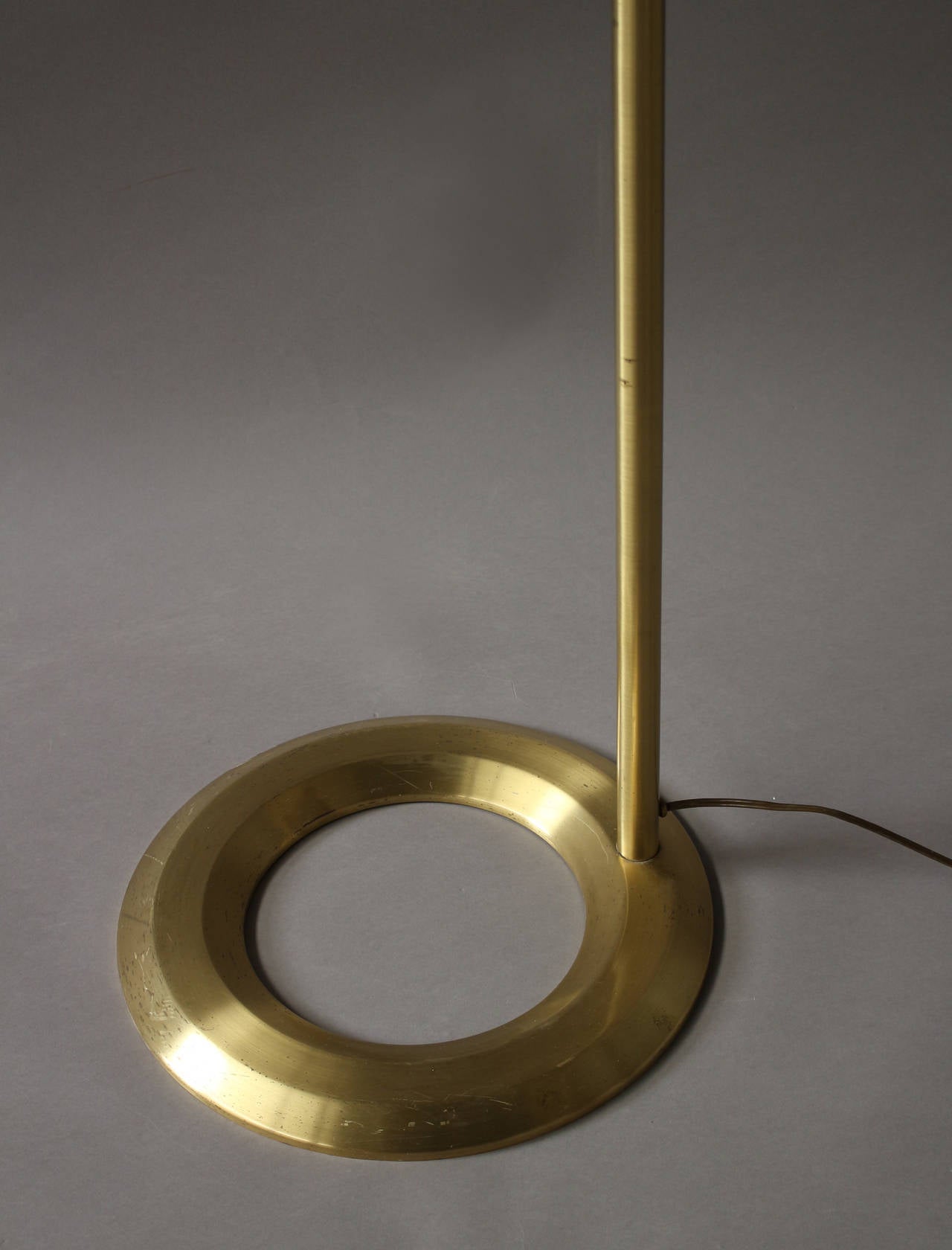 Mid-20th Century Fine and Unusual French Art Deco Reading Floor Lamp by Jean Perzel For Sale