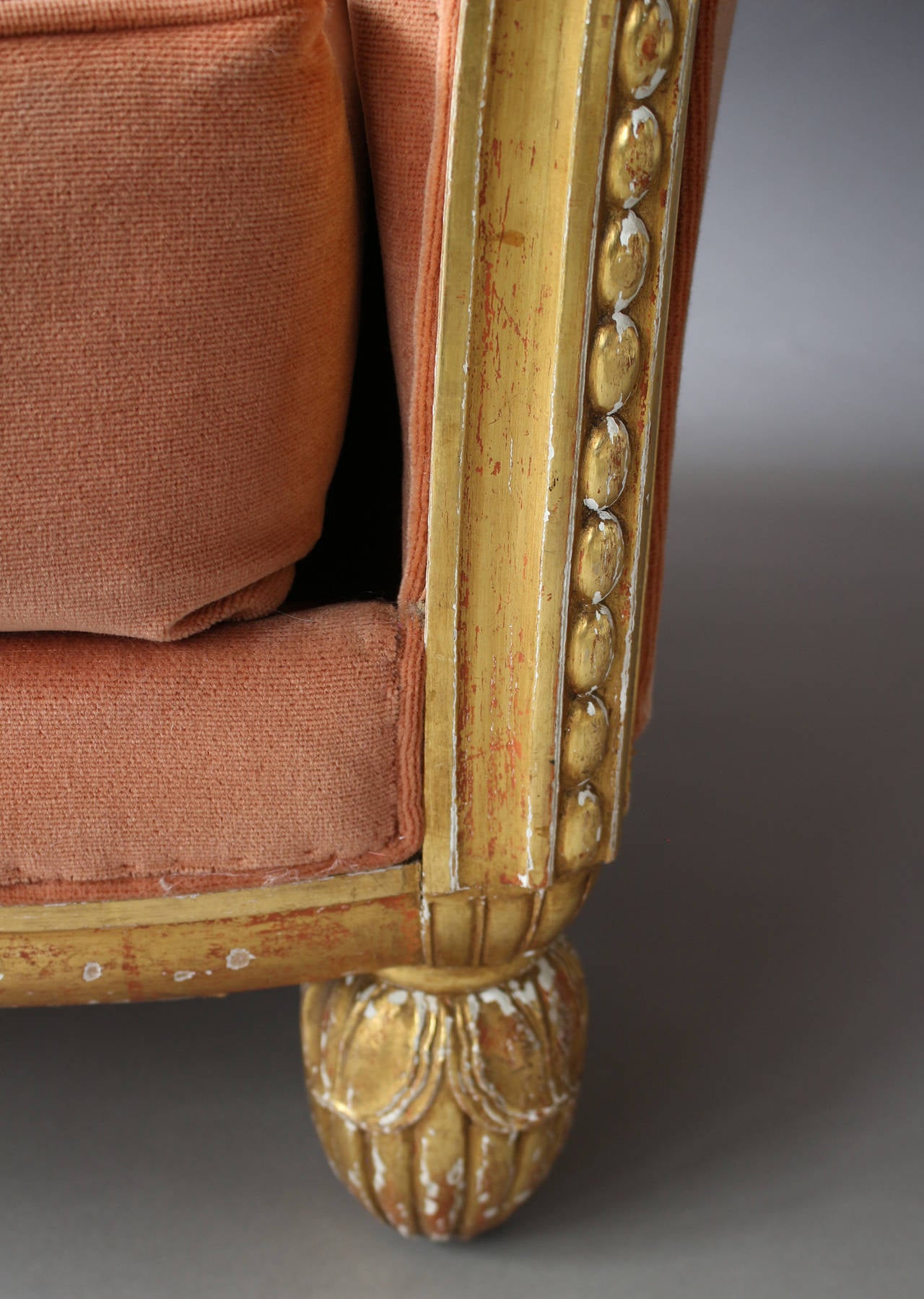 Fine French Art Deco Gilded Club Armchair by Paul Follot 5