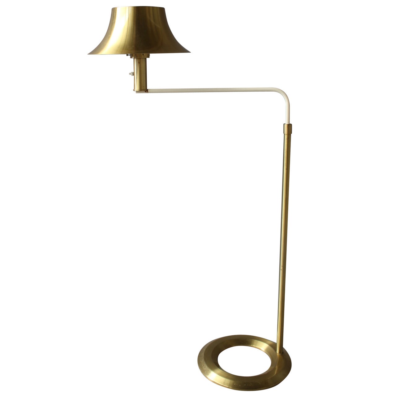 Fine and Unusual French Art Deco Reading Floor Lamp by Jean Perzel For Sale